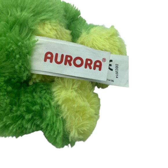 Aurora Plush Green Frog Stuffed Animal Toy 8” Soft Polyester Cute Cuddly Design - Picture 2 of 8